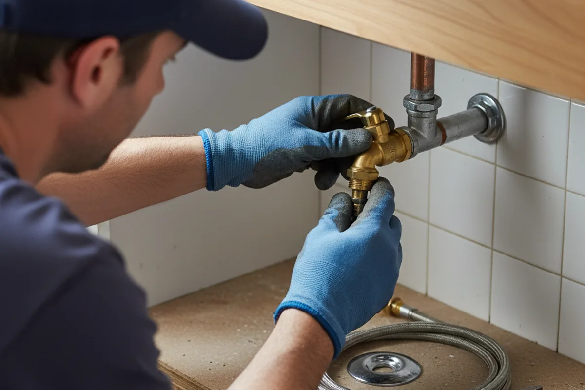 Shutoff valve and fitting work during Faucet and Fixture Repair in Minersville